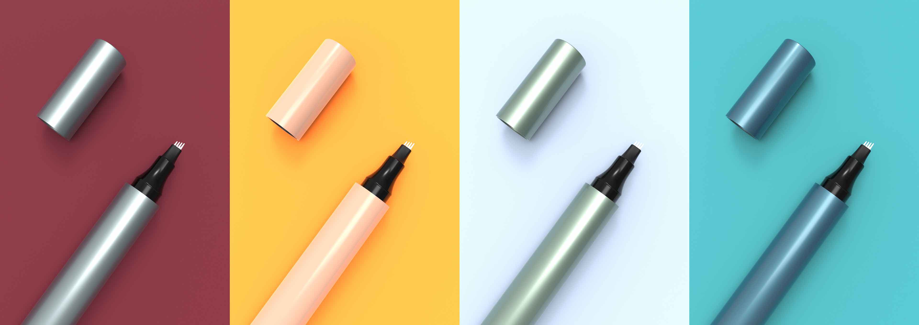 ¡Dile adiós a un montón de herramientas de maquillaje! Este lápiz de cejas de doble punta y pincel para contorno permiten que incluso los principiantes logren cejas definidas de forma natural.