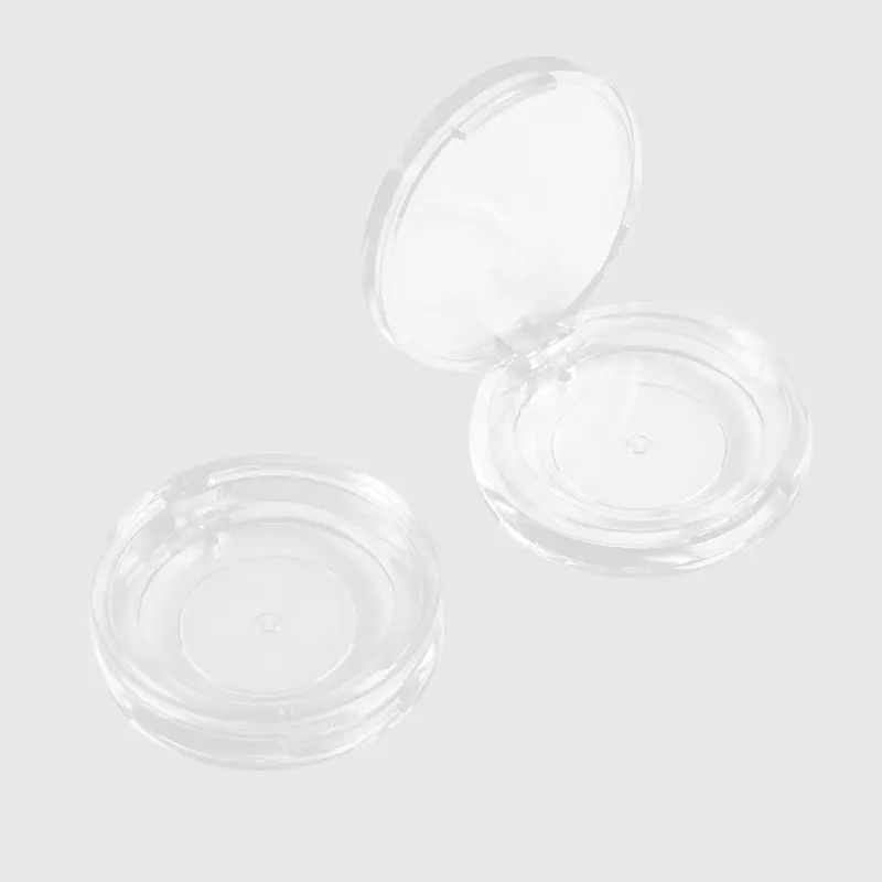 Embalaje compacto de polvo prensado transparente grande