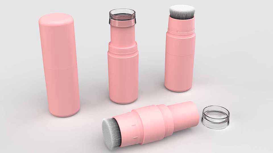 Tubo de barra de polvo con cabezal de cepillo